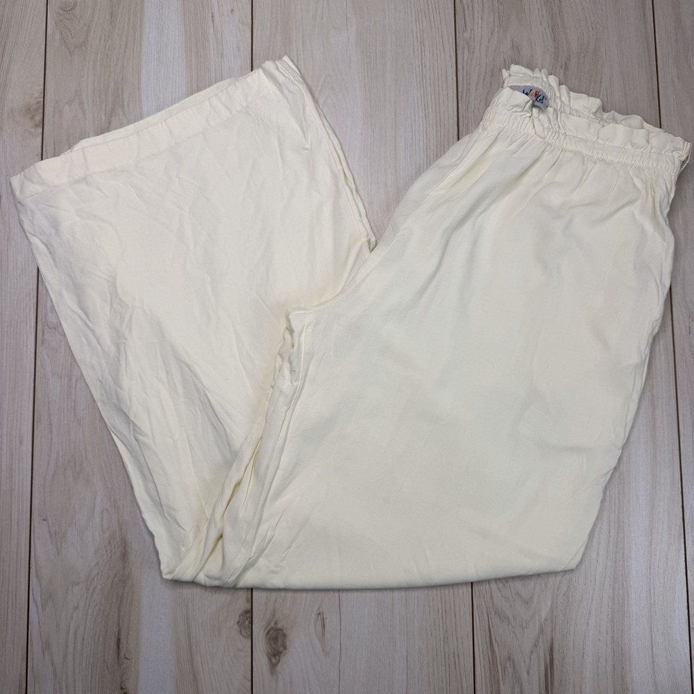 Jams World Women's Wide Leg Flowy Pants Size Small Drawstring Elastic Waist